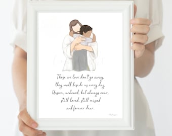 Memorial Art Print: Child Loss Gift, Heaven Depiction (Digital Download)