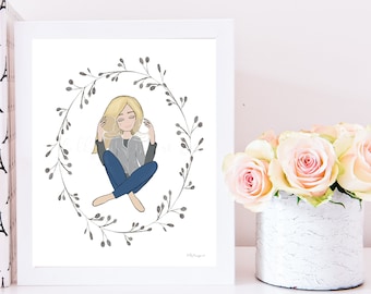 Twins Baby Loss Memorial Art, Angel Babies Print (Digital Download)