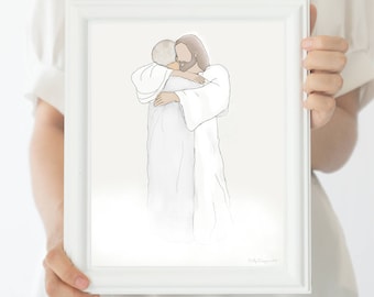 Christ, Loss of Loved One, Printable Art, Funeral Art, Funeral Gift, Funeral Service, Heaven, Loss of Grandparent, Condolence Gift, Sympathy