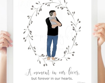 A Moment In Our Lives, but Forever In Our Hearts, Miscarriage Gift, Baby Loss Gift, Grieving Father Gift, Father's Day Gift, In Memory, Loss