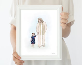 Angel Girl Christ Portrait: Child Loss Sympathy Gift (Digital Download)