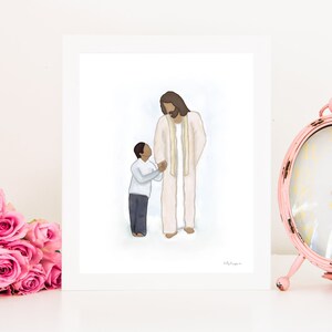 Jesus Walking With Child, Jesus Art, Christ Art, Jesus Painting, Christ Painting, Printable Art, Christian Art, Primary Art, Primary Print