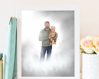 Grandpa & Grandchild Memorial Art Print (Digital Download)