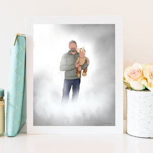 Grandpa Loss, Dad Loss, Grandpa with Grandchild, Grandpa in Heaven, Dad in Heaven, Nursery Art, Grandpa Memorial, Dad Memorial, RIP Dad, Art