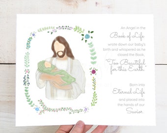Infant Loss Memorial Art: Christian Baby Funeral Sign (Digital Download)
