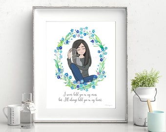 Angel Baby Memorial Art Print: Remembrance Keepsake (Digital Download)