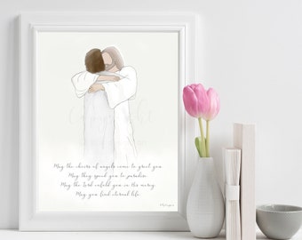 Reuniting in Heaven Art: Mom, Dad, Grandma, Grandpa (Printable Art)