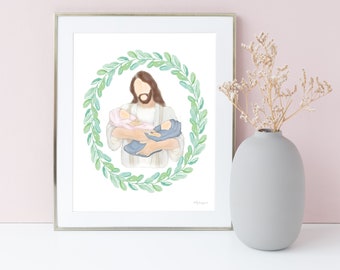 Infant Loss Watercolor Art Print, Angel Baby Gift (Digital Download)
