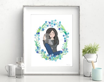Forget Me Not Infant Memorial Art Print (Digital Download)