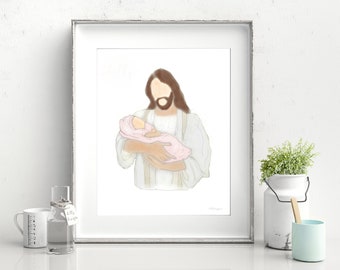 Baby Funeral Gift, Christian Gift, Infant Funeral Gift, Infant Loss, Baby Loss, Funeral Artwork, Baby Loss, Celebration of Life, Messiah
