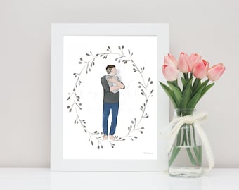 Infant Loss Memorial Art: Grieving Father Print (Digital Download)