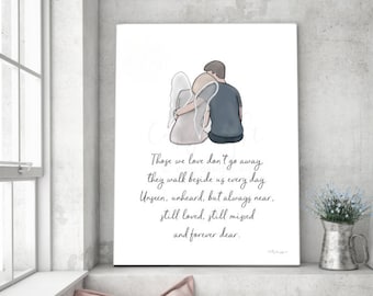 Memorial Angel Art Print, Grief Sympathy Gift (Digital Download)