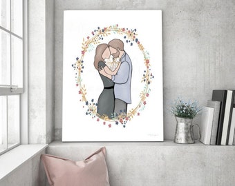 Twin Babies, Grief Art, Sympathy Art, Twin Loss, Infant Loss, Baby Loss, Loss of Twins, Husband and Wife, Stillborn, Stillbirth, Condolence