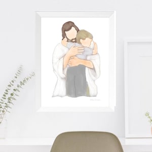 Christ and Child Loss Art Print: Sympathy Gift (Digital Download)