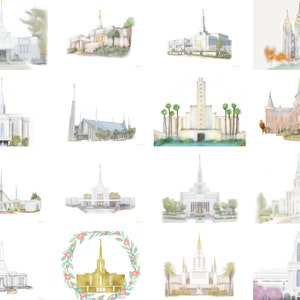 LDS Temple Bundle, 35 Temple Printables, Art Printables, Receive All ...