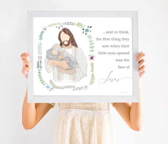 Miscarriage Gift, Miscarriage, Twin loss, Loss of Babies, Angel Babies, Infant Loss, And to think, little eyes opened, face of Jesus, lds