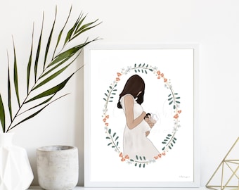 Pregnancy Loss Memorial Art, Angel Baby Keepsake (Digital Download)