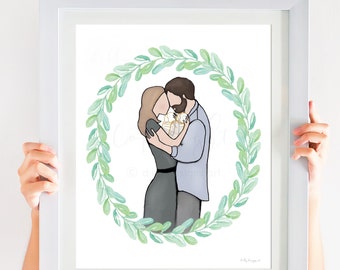 Twin Loss Memorial Artwork: Baby Loss Gift (Digital Download)