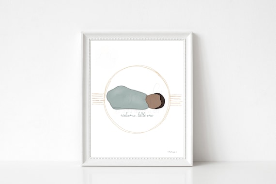 Welcome Little One, Boy Nursery, Baby Boy, Minimalist Nursery, Printable Nursery Decor, Modern Decor, Minimalist Art, Blue Nursery, New Mom