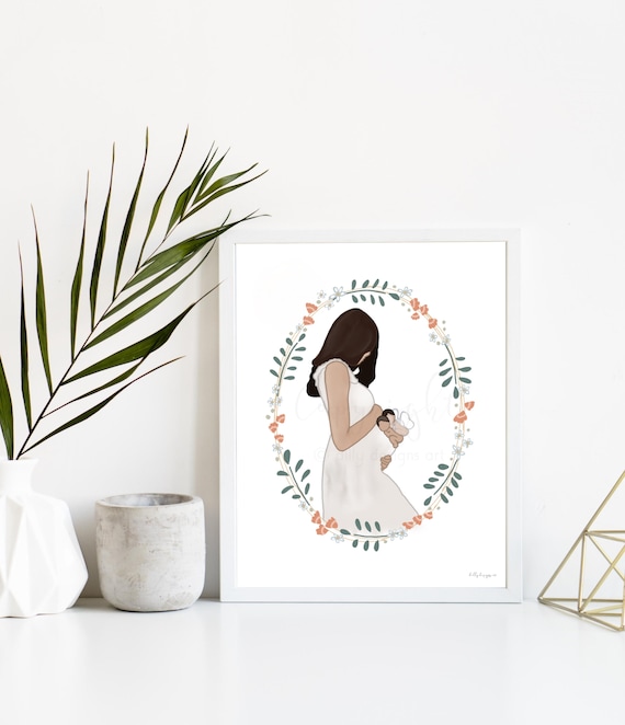 Pregnancy Loss Memorial Art, Angel Baby Keepsake (Digital Download)