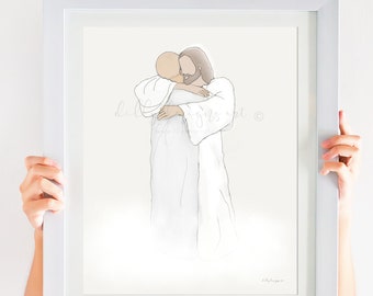 Loss of Loved One, Christ, Heaven, Funeral Art, Funeral Gift, Funeral Service, Loss of Dad, Loss of Husband, Condolence Gift, Cancer Loss