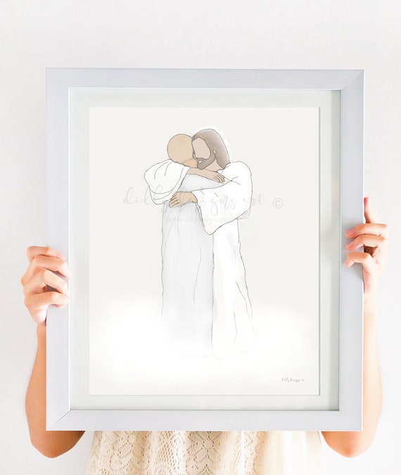 Loss of Loved One, Christ, Heaven, Funeral Art, Funeral Gift, Funeral Service, Loss of Dad, Loss of Husband, Condolence Gift, Cancer Loss