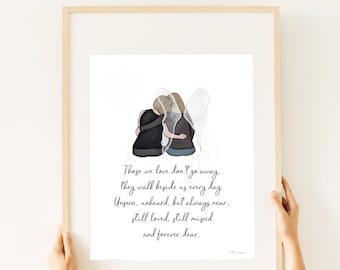 Mom and Angel Daughter Remembrance Art Print (Digital Download)