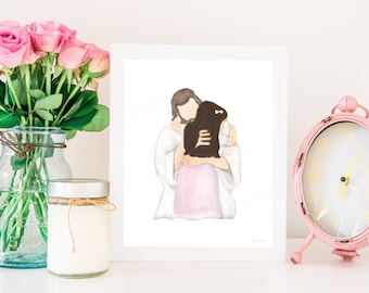 Christ and Child Art Print: Comforting Christian Gift (Digital Download)