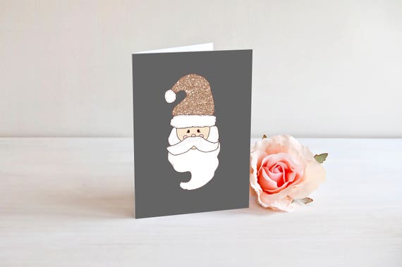 Santa Christmas Card, 4x6 Christmas Card, Holiday Card, Christmas Cards, Santa Card, Cute Christmas Card, Greeting Card, Santa Claus Card