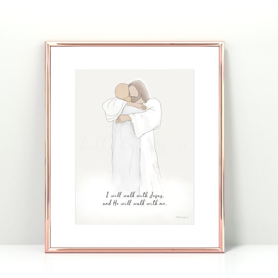 Jesus Embrace Art: Christian Memorial Gift (Digital Download)