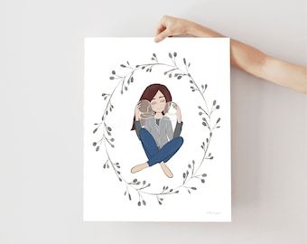 Twins Memorial Art, Angel Babies Print (Digital Download)