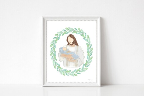 Infant Loss Gift, Infant Loss Gifts, Infant Loss, Child Loss, Baby Loss, Baby Loss Gift,  Christ Art, Savior Art, Jesus Christ, Grieving Art