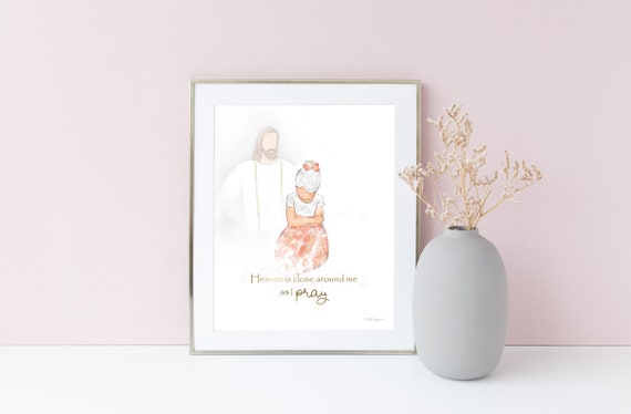 Girl Praying, Prayer Quote, Primary Hymn, Little Girl Praying, Jesus Christ, Prayer Art, Church of Jesus, Primary Art, Printables, Jesus Art