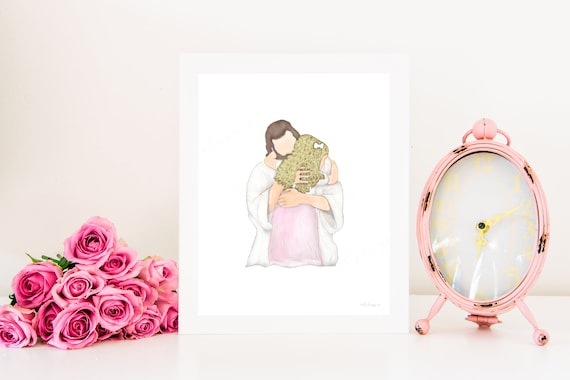 Christ and Child Hugging Art Print: Religious Decor (Digital Download)
