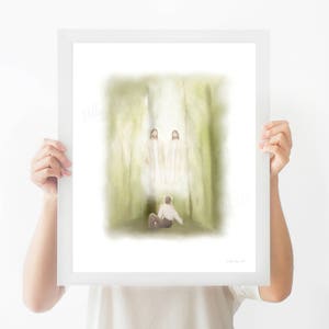 Sacred Grove, Church Painting, Digital Art, Instant Download, Jesus Christ, God, Restoration, The Church, Church Artwork, First Vision Art