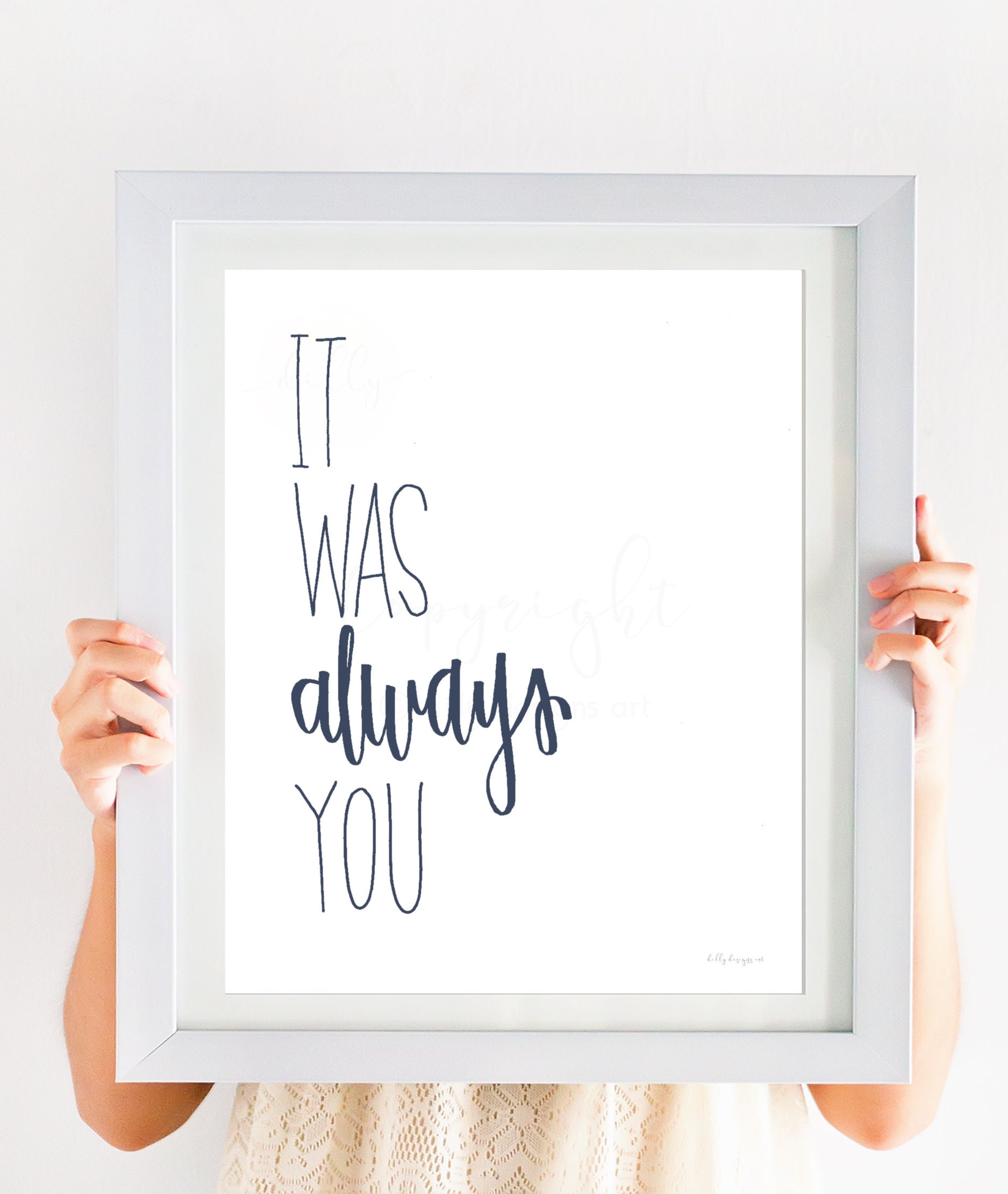 It Was Always You, Master Bedroom Print, Printable Quote, Home Sign ...