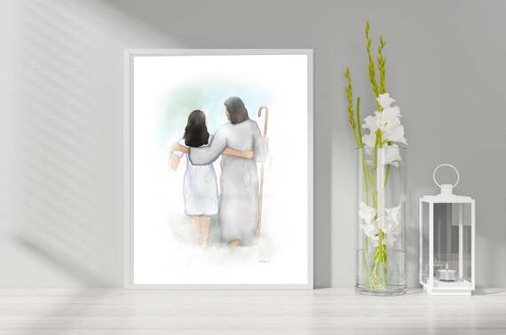 Jesus Art, Walk With Jesus, Christ Art, Jesus Artwork, Christ Artwork, Jesus Painting, Christ Painting, Christian Art, Christian Artwork