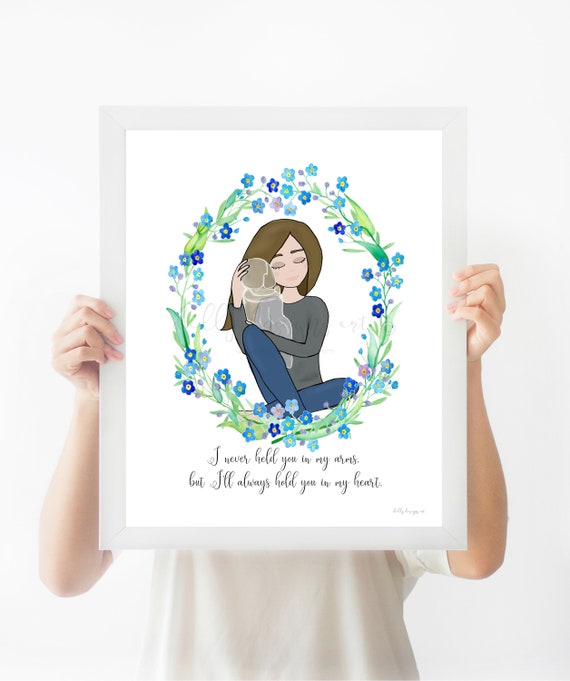 Forget Me Not, Angel Baby Gift, Angel Baby Memorial, Funeral Memorial, Memorial Gift, Baby Memorial, Grieving Mother, Gift For Grieving, Art