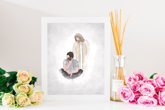 Sympathy Printable, Christian Printable, Christian Art, Sympathy Gift, Baby Boy Funeral Gift, Sorry For Your Loss, Reunion In Heaven, Jesus