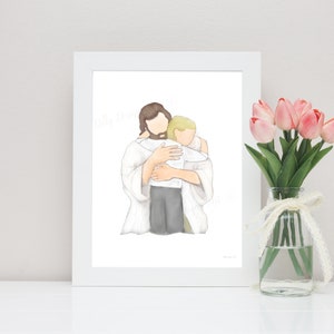 Christian Wall Art, Christian Gift, Christian Decor, Christian, Christian Printable, Christian Art, Jesus Art, Christ Art, Hugging Christ