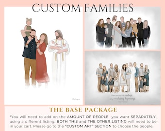 Custom Faceless Family Portrait: Personalized Christian Art (Customized Digital Download)