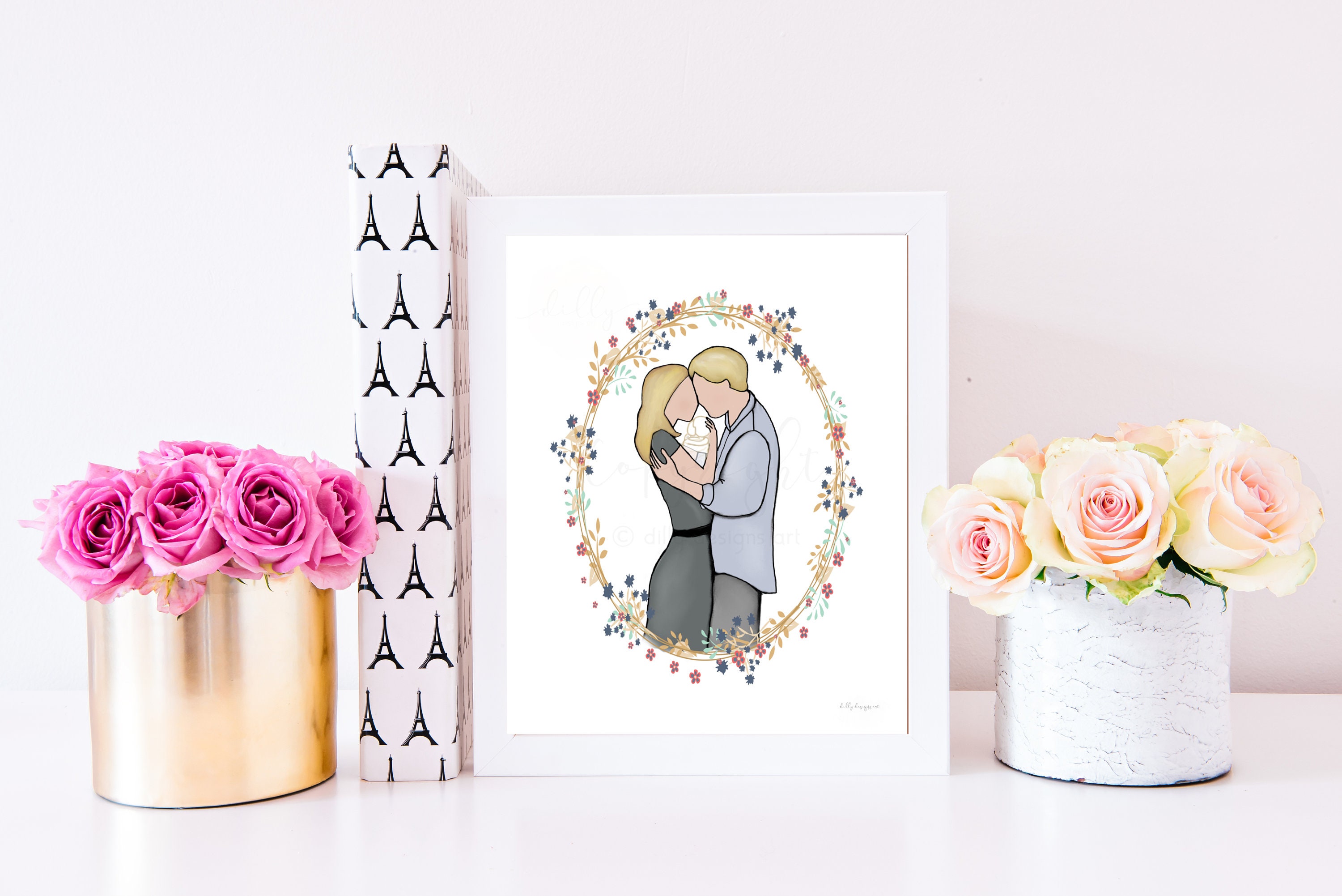 Download Mother and Father Holding Angel Baby, Printable Art ...