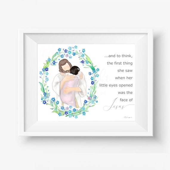 Toddler Hugging Christ Art: Baby Loss Memorial Gift (Digital Download)