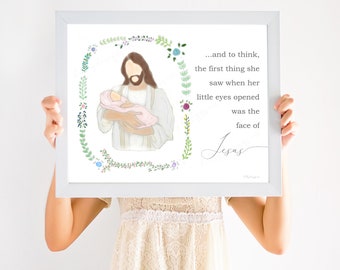 Infant Loss Art Print, Religious Comfort Gift (Digital Download)
