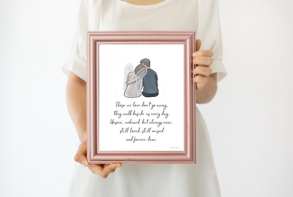 Wife Loss, Wife Bereavement, Spouse Loss, Funeral Gift, Grieving Husband, Printable Gift, Printable Funeral Art, Guardian Angel, Memorial