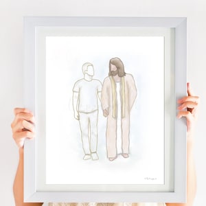 Child Loss, Teenager, Jesus Art, Christ Art, Jesus Painting, Christ Painting, Digital, Boy, Gift for Grieving, Sympathy Gift, Bereavement