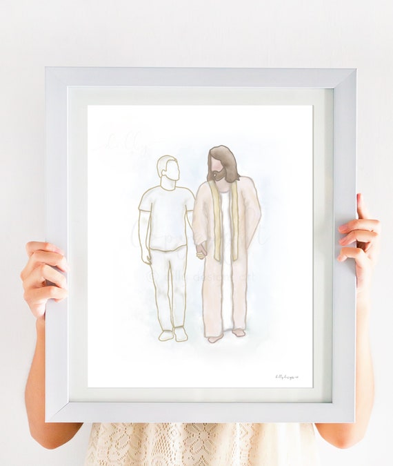 Child Loss, Teenager, Jesus Art, Christ Art, Jesus Painting, Christ Painting, Digital, Boy, Gift for Grieving, Sympathy Gift, Bereavement