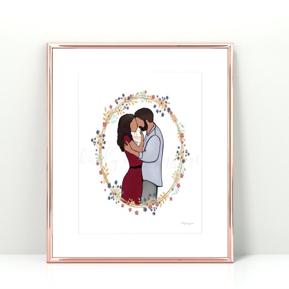 Angel Baby Memorial Print: Infant Loss Gift, Couple with Baby (Digital Download)