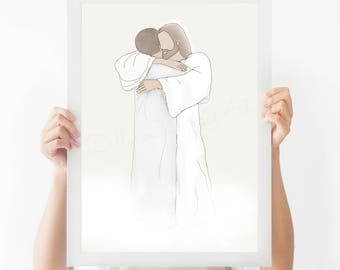 Loss of Loved One, Christ, Printable Art, Heaven, Funeral Art, Funeral Gift, Funeral Service, Loss of Dad, Loss of Husband, Condolence Gift