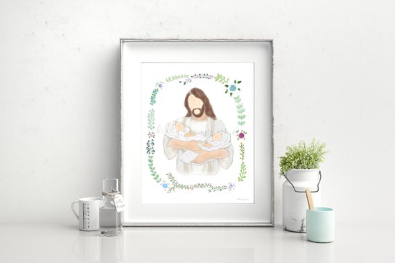 Twin Loss Gift, Memorial Gift, Twin Loss Printable, Twin Loss, Memorial Printable, Grief Gift, Christ Holding Twins, Twin Baby Funeral, Loss